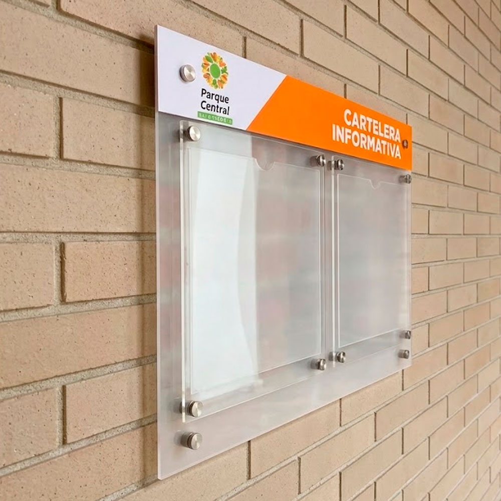 Cartelera Informativa en Acrílico con Bolsillos | Para Conjuntos Residenciales y Oficinas - Image 2