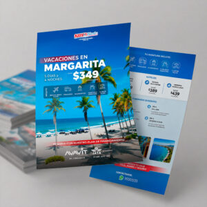 1000 Volantes media carta full color x 2 caras